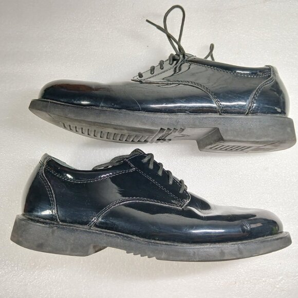 Thorogood Black Leather Uniform Dress Oxfords Mens 10 Made in USA Good Cond - Picture 1 of 15